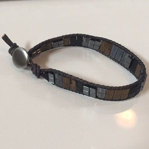 Handsome Leather Wrap Bracelet